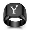 1Pcs Personalised Initial Engrave A to Z Alphabet ring  Stainless Steel Rings