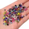100-200pcs 4/6/8mm Faceted Glass Beads Colorful Transparent Loose Beads For Jewelry Making DIY Bracelets Necklace Accessories