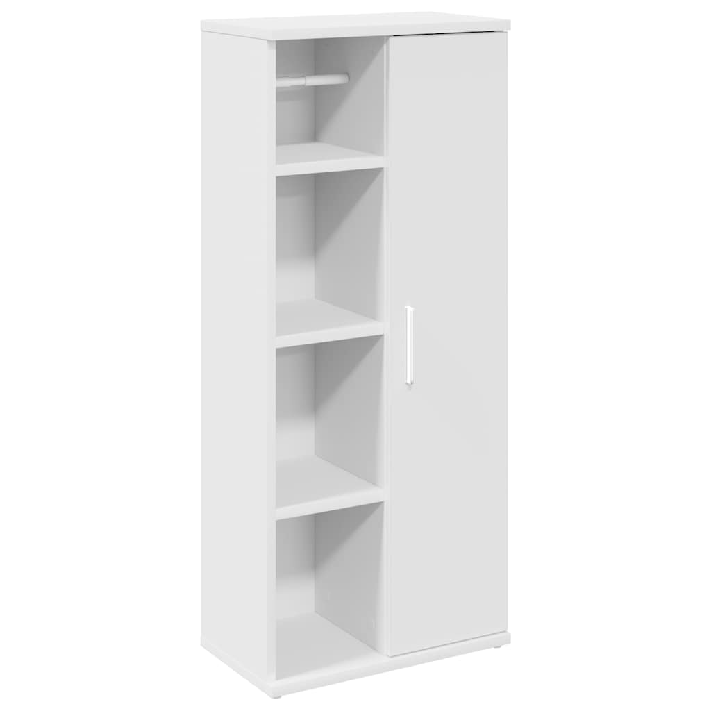 Vidaxl Szafka Łazienkowa Z Uchwyty Na Rolki Biała 39X22X90 Cm