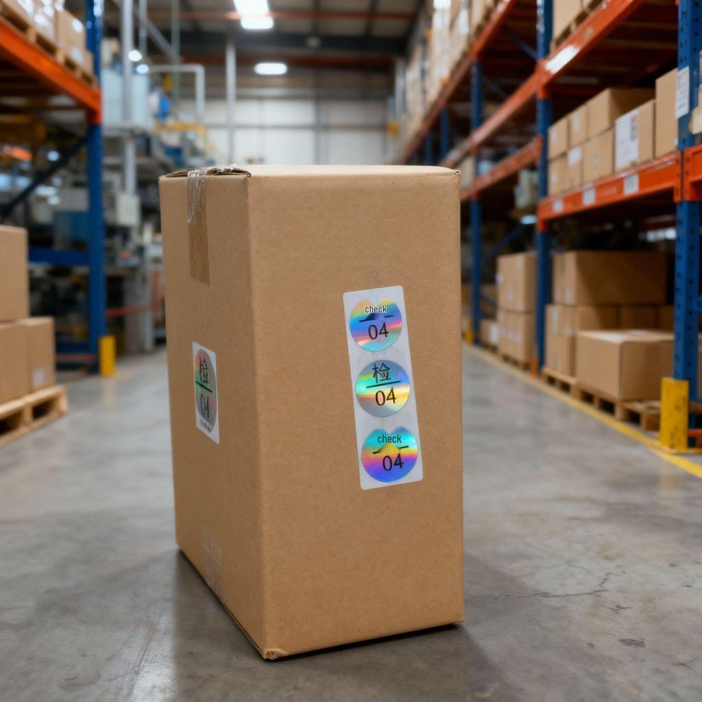 Transparent Self-Adhesive QC Pass Label - Round Laser Quality Inspection Sticker