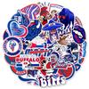 Buffalo Bills Graffiti Stickers Set - 50 Pcs for Laptops, Luggage, Notebooks, and Water Cups.