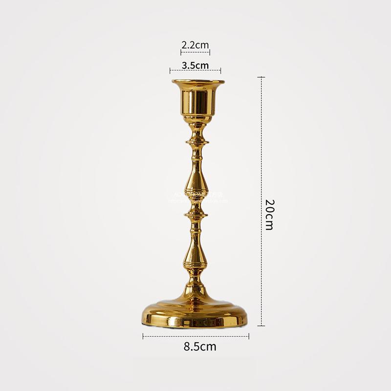 Vintage Messing Kandelaars Set van 3 Vierkante Basis Kaarsenhouders Home Tafelblad Bruiloftsfeest Decor Ornament