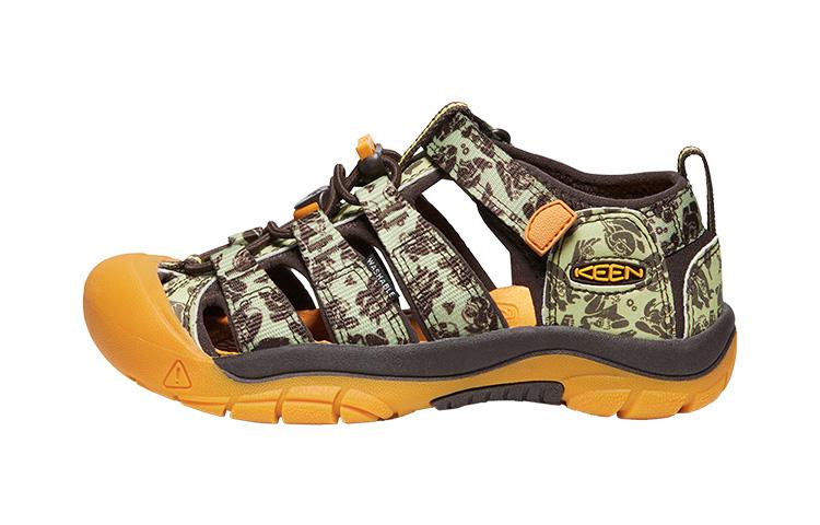 Keen Newport H2 Slip Resistant Anti Kick Abrasion Resistant Waterproof Children's Sandals Camouflage/Orange Teenagers 1027386
