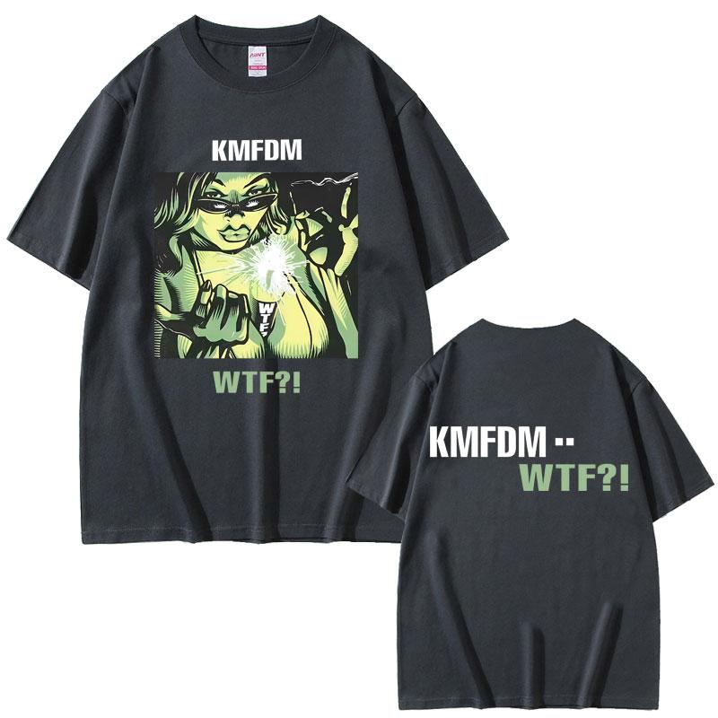 Double Sided Retro Punk Comic Lady Graphic T Shirts Green Contrast Text Print Tees Unisex Loose Hip Hop Casual Short Sleeve Tops