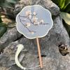 Lingjuan Palace Double-Sided Embroidered Lotus Fan: Beechwood Handle, Classical Chinese Dance Fan