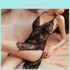 Lingerie Lace Sleep Dress For Women With Vneck Sleeveless Design For Home Use