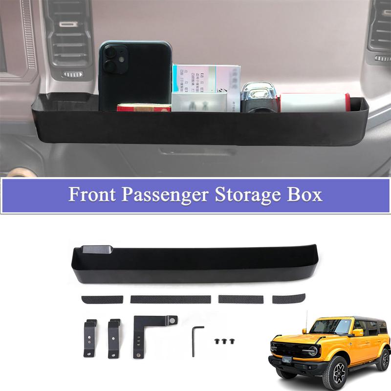 Front Passenger Grab Handle Armrest Tray Organizer Box for Ford Bronco -2025 Interior Storage Tidying Car Accessories