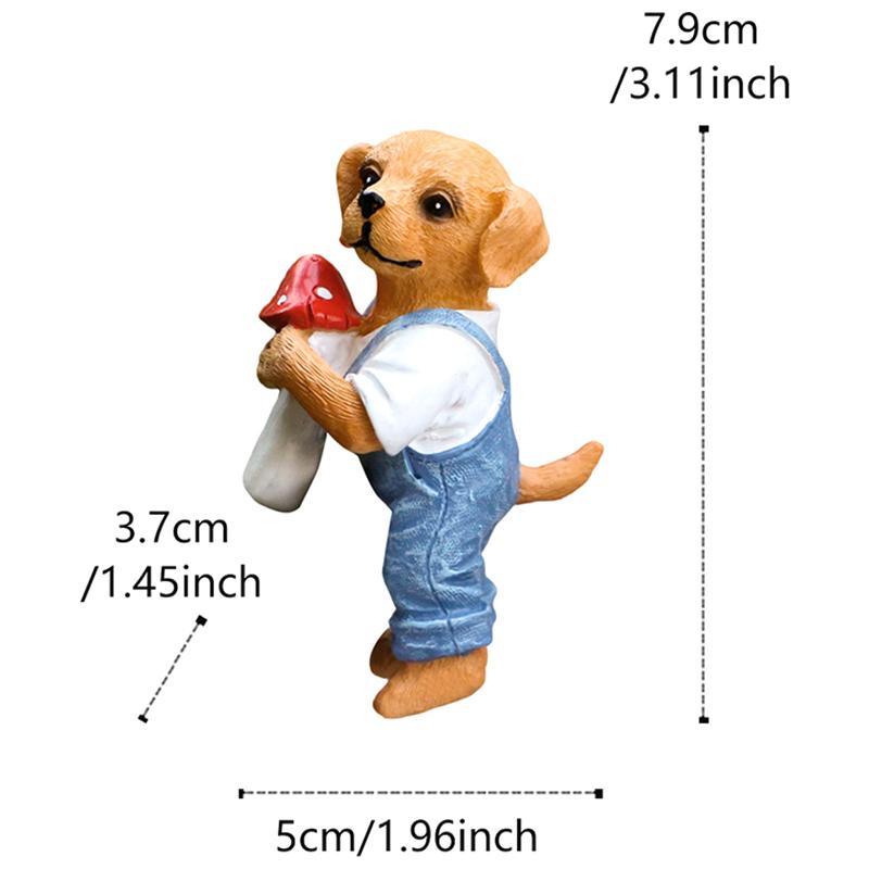 Cute Hanging Dog Figurine Flower Pot And Vase Hugger Resin Dog Bonsai Terrarium Edge Decor Planter Pot Hanger Garden Ornaments