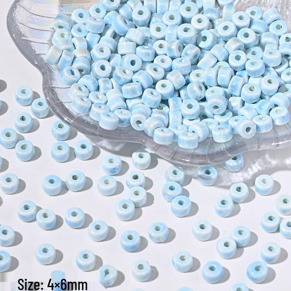 Blue Series Japanese Ceramic Seashell & Heart Beads for DIY Jewelry