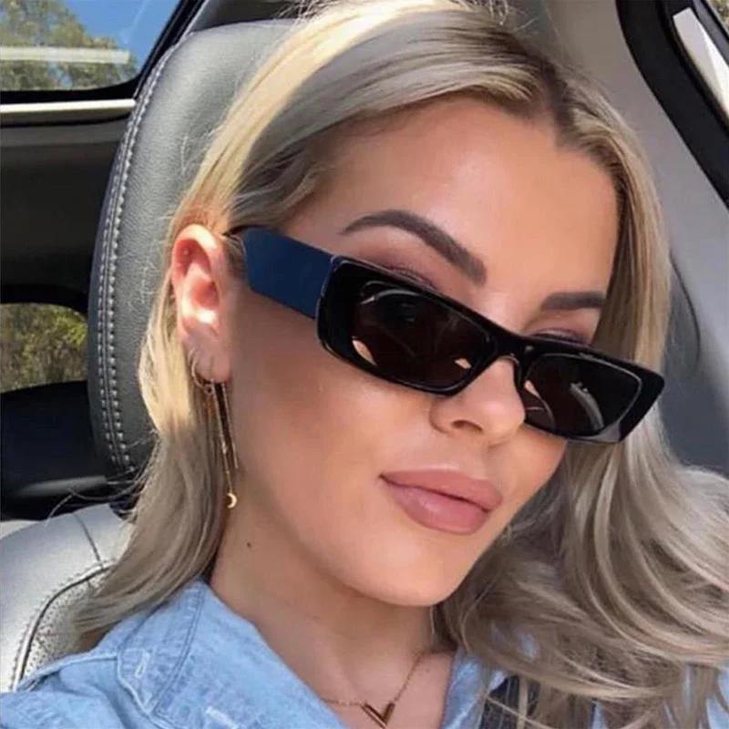 Square Vintage Sunglasses Women Men Brand Rectangle Frame Retro Sun Glasses Female Male Shades Outdoors Punk