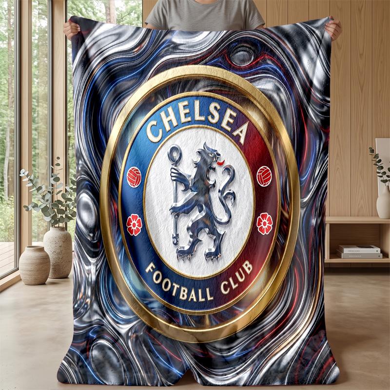Coperta a tema Chelsea FC Morbida coperta in flanella Coperta morbida da divano Coperta accogliente per divano e letto per la decorazione della casa