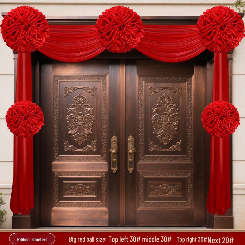 Červená hortenzie Dekorace dveří pro svatby nebo oslavy nového domova