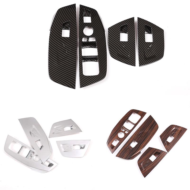 For BMW X3 X4 G01 G02 2018-2022 ABS Carbon Fiber Car Window Lift Decoration Frame Cover Trim Sticker Car Accessories