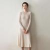 Women's Cashmere V-neck Ribbed A-line Sweater Dress - 2025 Autumn/Winter
