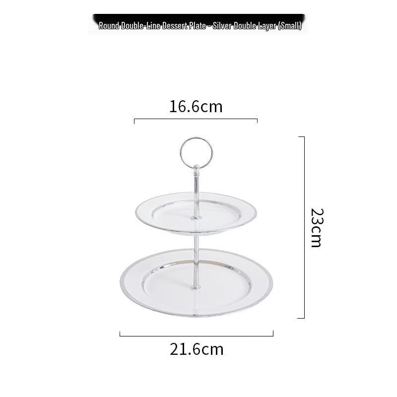 Двухъярусная керамическая подставка для фруктов и десертов