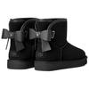 New UGG Ultra Mini Bailey Leather Bow Snow Boots Women's Black 1174494-BLK