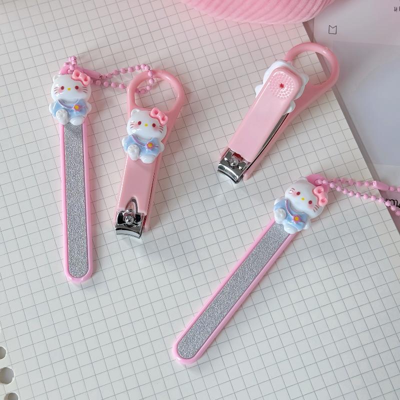 Sanrio Cute Hello Kitty Nail Clipper Outdoor Home Convenient Manicure Nail Clipper Student Office Girl Heart Nail Clipper Kawaii
