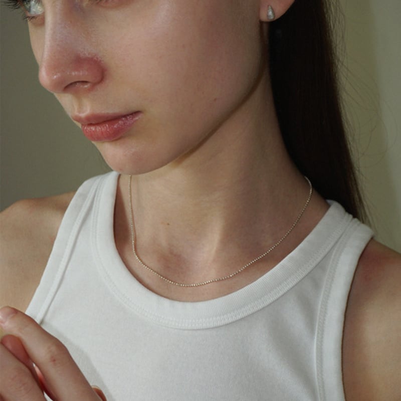 OURPIERRE PUNKT KETTENHALSSCHMUCK SILBER