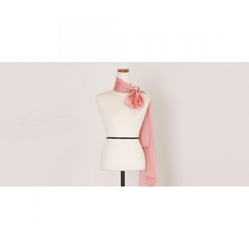Shop Long Chiffon Scarf Pink Plc Wsc 0728