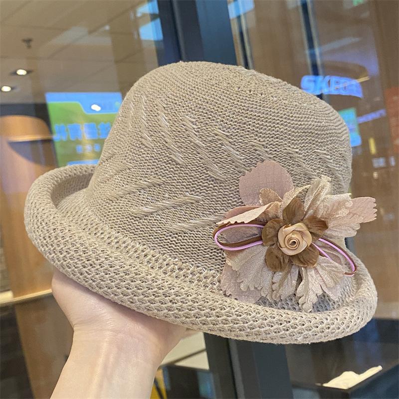 

Spring and Summer Fashionable and Elegant Fisherman Hat Women Outdoor Travel and Shopping, Thin Breathable Hat 56-58cm хаки
