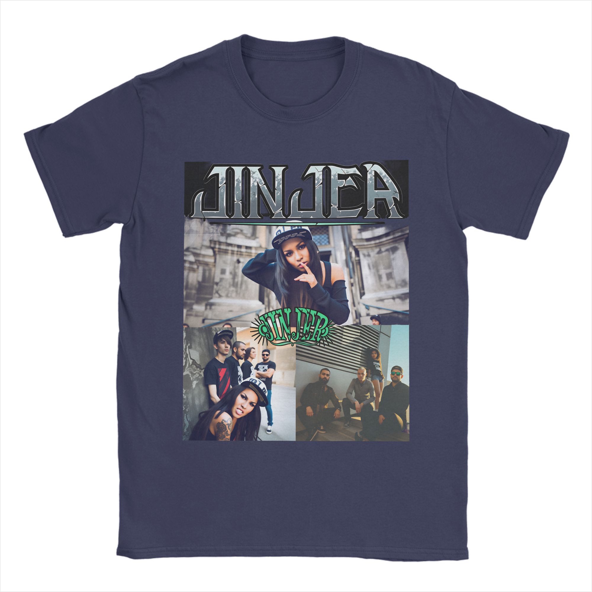 

Jinjer Band Logo TShirt for Unisex Casual Cotton Tees Crew Neck Short Sleeve T Shirts Graphic Printed Clothes 4XL
