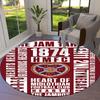 Heart of Midlothian Football Club Round Area Rug,Carpet Rug for Living Room Bedroom Sofa Playroom Decor,Non-slip Floor Mat