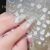 Rosen-Nagelaufkleber, PVC, dekorativ, mehrere Stile, hübsche geprägte Rosen-Blumen-Nageldekoration, Aufkleber, Nagelzubehör