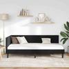 Corner Bed Frame with Headboard Black 80 cm x 200 cm Velvet