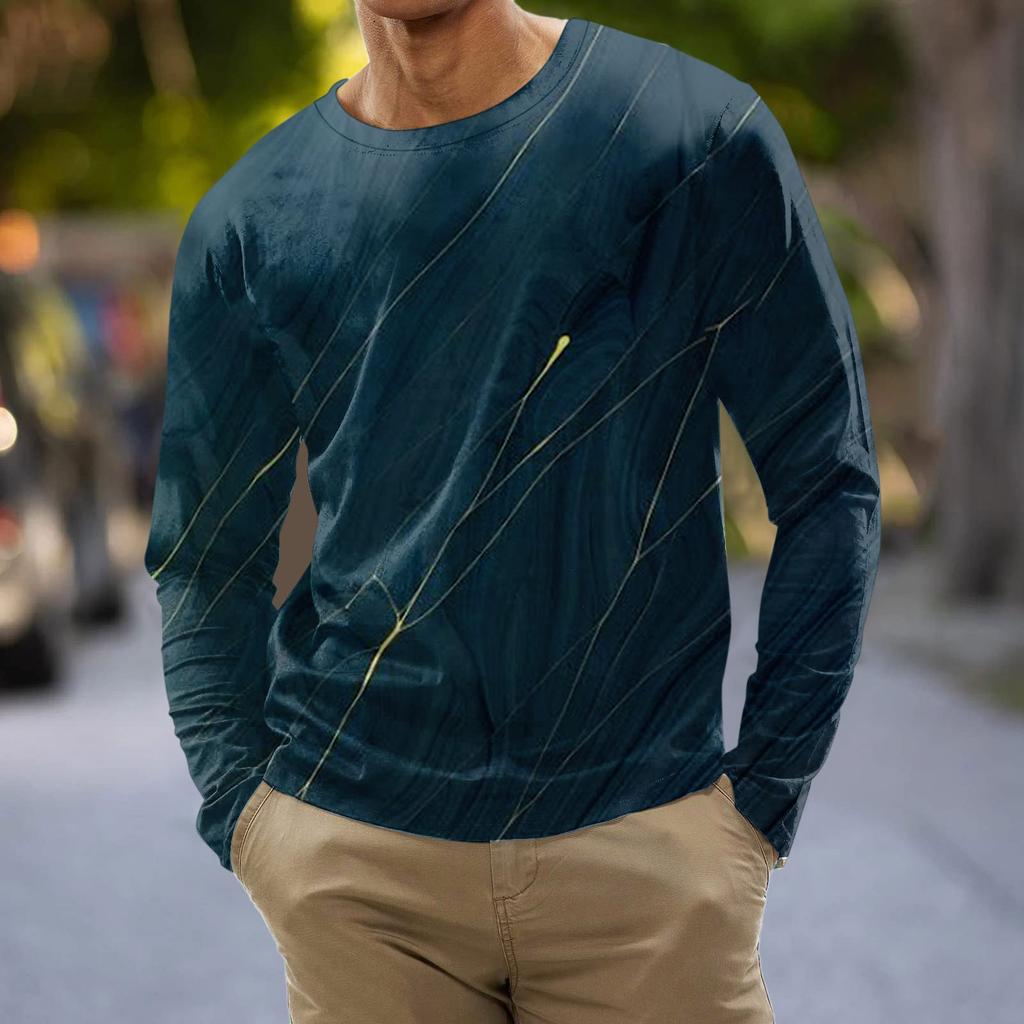 Men's T Shirt Graphic Abstract Neck Clothing Apparel Outdoor Long Sleeve Print Fashion Designer Vintage