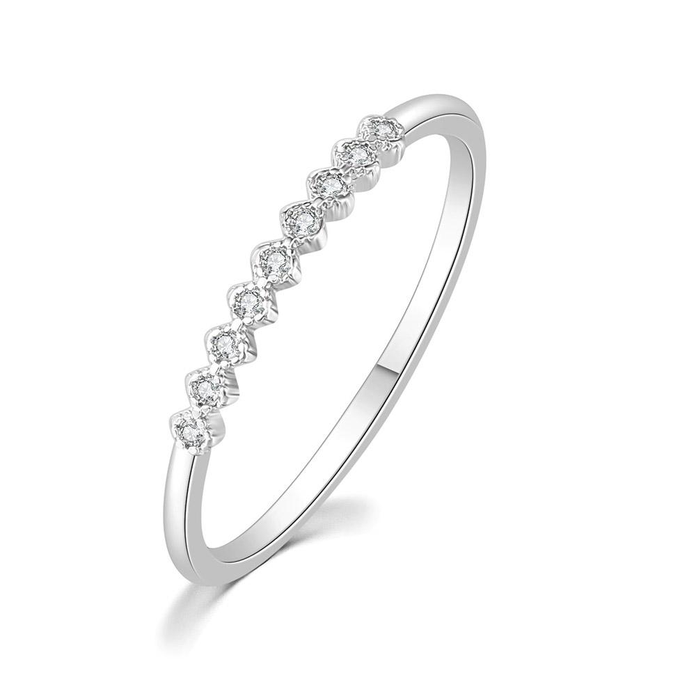 

ZHOUYANG Dainty Ring For Women Simple Elegant Simple Geometry Mini Zircon Gold Color Slim Finger Rings Wholesale Jewelry R157 10