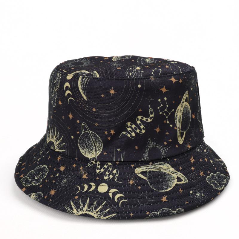 American Skull Reversible Bucket Hat: Hip Hop Street Dance Halloween Sun Protection Hat