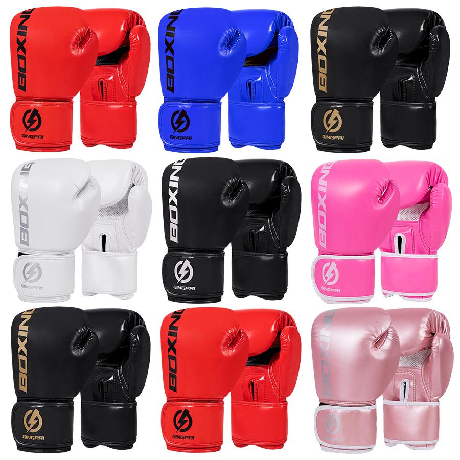 4 6 8 10 12oz Pánské Dámské Boxerské Rukavice Boxerské Tréninkové Soutěžní Bojové Rukavice Boxerské Rukavice na Trénink na Pytli Boxerské MMA