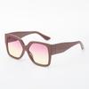 Double Beam Fashionable Sunglasses Vintage Black Square Sunglasses Woman Luxury Brand Small Rectangle Sun Glasses Clear Mirror