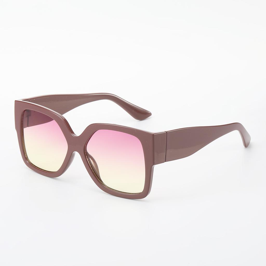 Double Beam Fashionable Sunglasses Vintage Black Square Sunglasses Woman Luxury Brand Small Rectangle Sun Glasses Clear Mirror