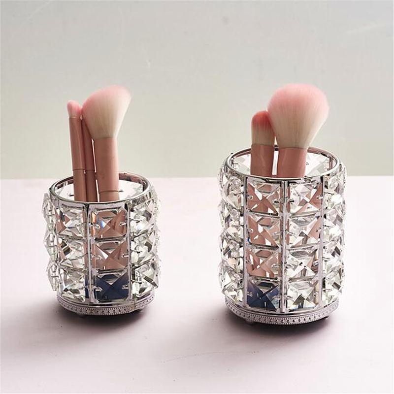Pennello per trucco in cristallo Pennello per trucco Organizza strumenti per unghie Conservazione Portapenne cosmetico Decorazioni per la casa