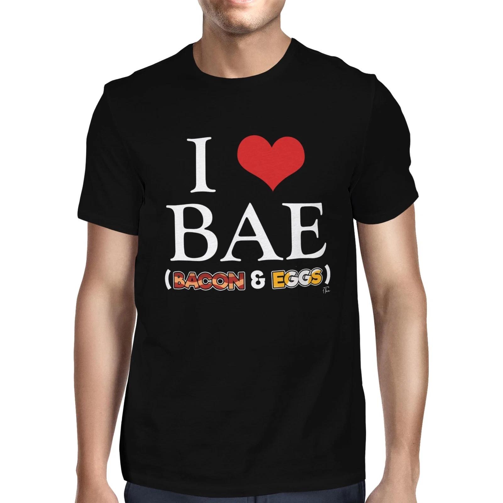 1Tee Mens I Love Bae Bacon And Eggs T-Shirt M