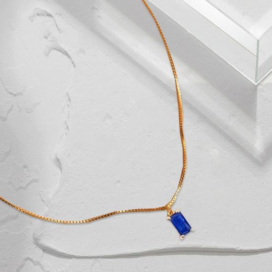 

Yousheng Women Necklace Geometric Rhinestone Pendant Birthstone Snake Bone Chain Retro Alloy Adjustable Length Clavicle Necklace Lady Neck Jewelry One Size 3