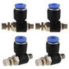 20Pcs OD 4mm Tube M5 Pneumatic Air Flow Speed Control Valve Quick Connector