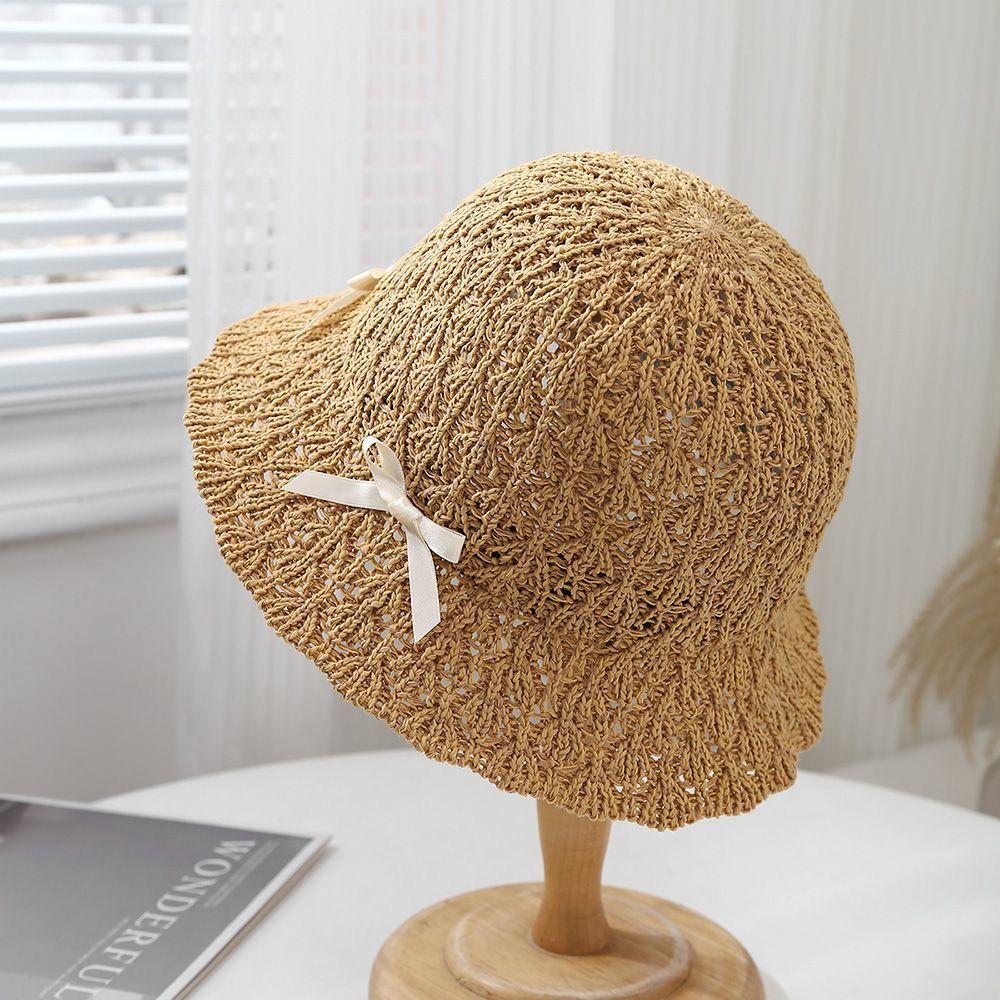 Summer Basin Hat Sunshade Beach Hollow Straw Hat Women Travel Hat Sun Hat Sun Hat Sun Hat Bucket Hat