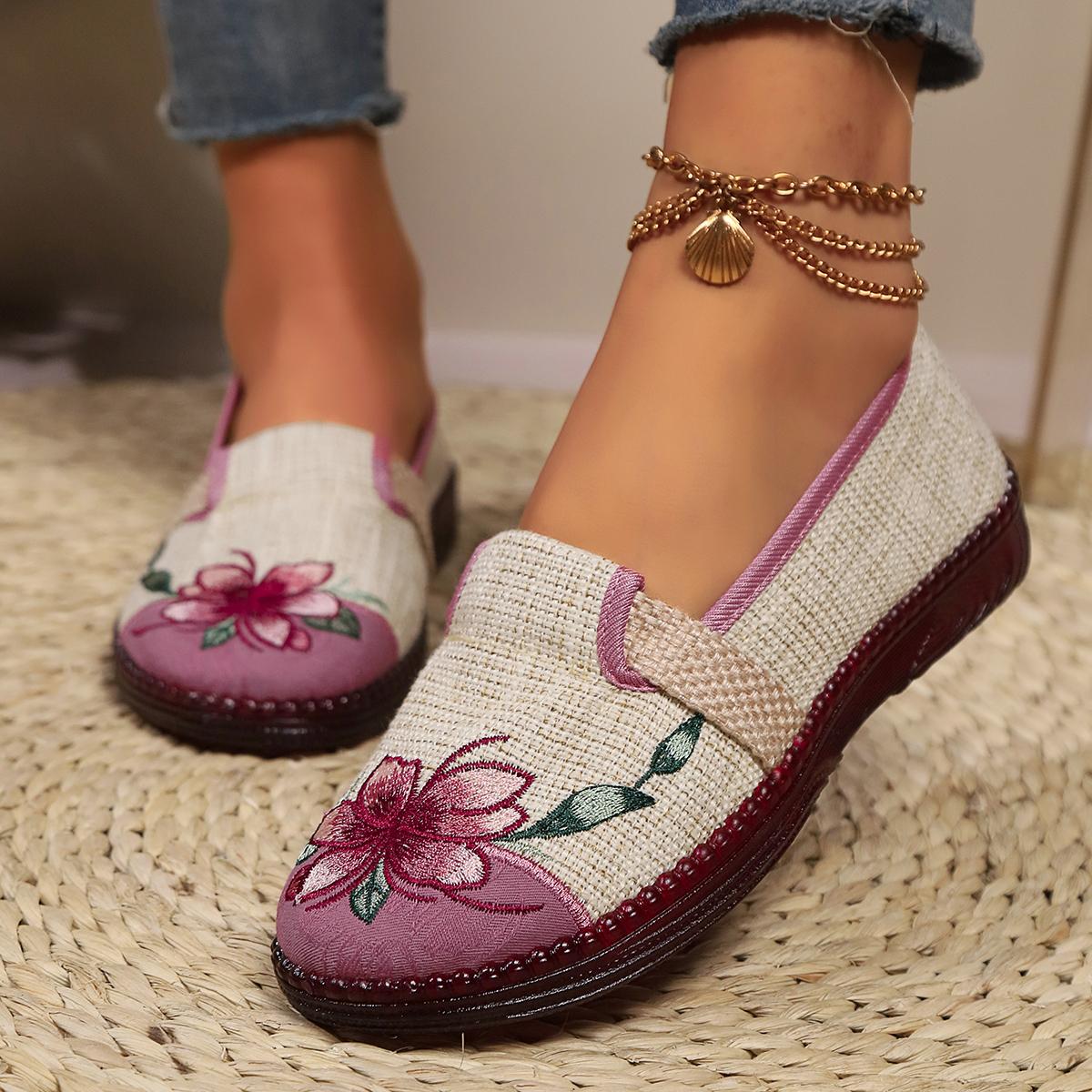 

Мода 2024 года, новые удобные повседневные туфли на плоской подошве с круглым носком, летняя элегантная дышащая сетчатая женская обувь 40 розовый