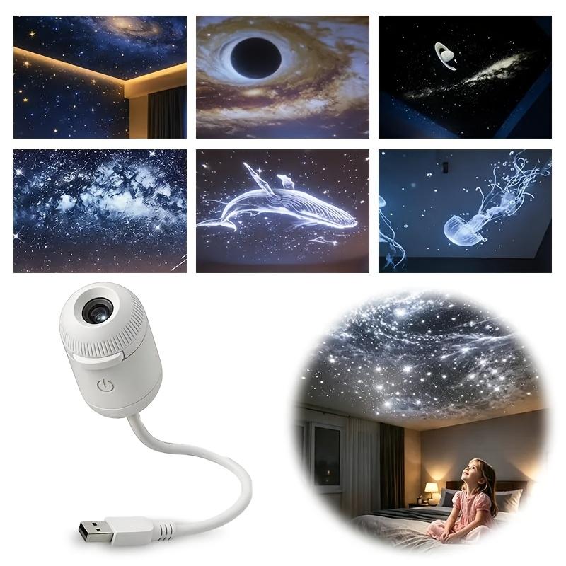 2-in-1 Starry Sky Projection Night Light Combines the features of a starry sky chandelier with USB Portable Mini Projector Suitable for bedroom and