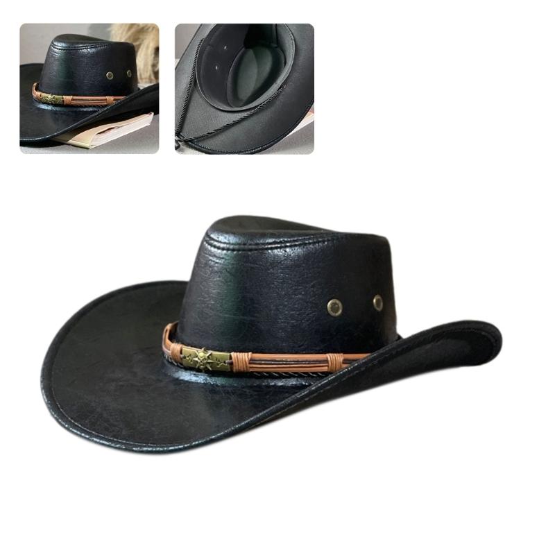 Gentleman Wide Brim Fisherman Hat Handmade for Dress-up Theme Party Headgear