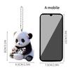 2D Cute Car Acrylic Flat Rearview Mirror Pendant Keychain Accessories