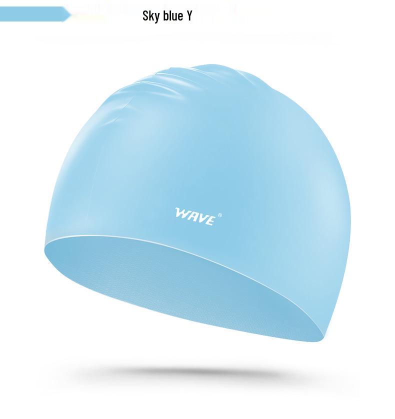 Colorful Silicone Swim Cap for Men & Women – Enlarged, Thickened, Waterproof for Long Hair