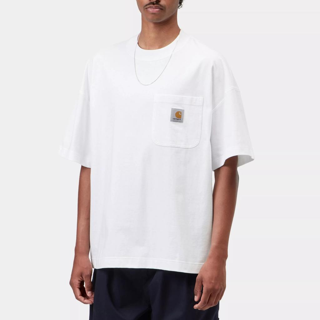 Carhartt WIP FW26 S/S Work Pocket T-Shirt Loose Weave Woven Label Casual Front Pocket Round Neck Short Sleeve T-Shirt Unisex Tops I037015-02-XX