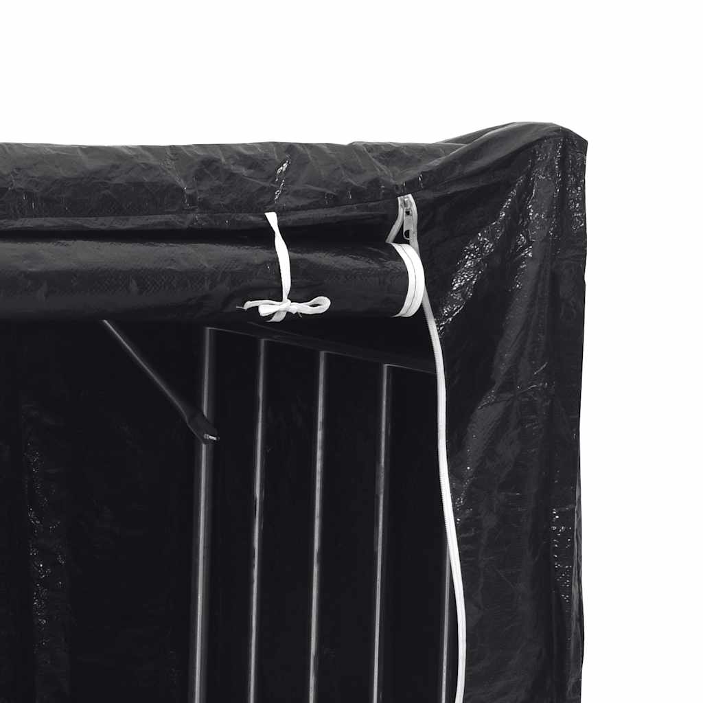 Stojak na drewno opałowe z pokrowcem przeciwdeszczowym 101 x 61 x 110,5 cm Stal galwanizowana