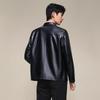 Qipai Men's Sheepskin Lapel Leather Jacket