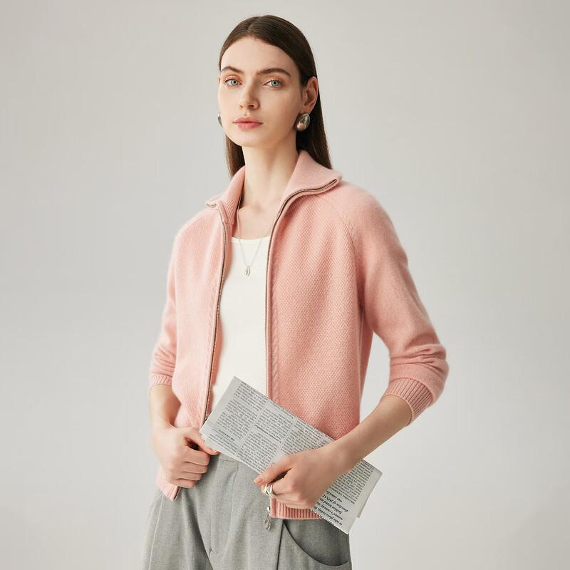 Zhaojun Women's Thickened Cable Knit Cashmere Cardigan