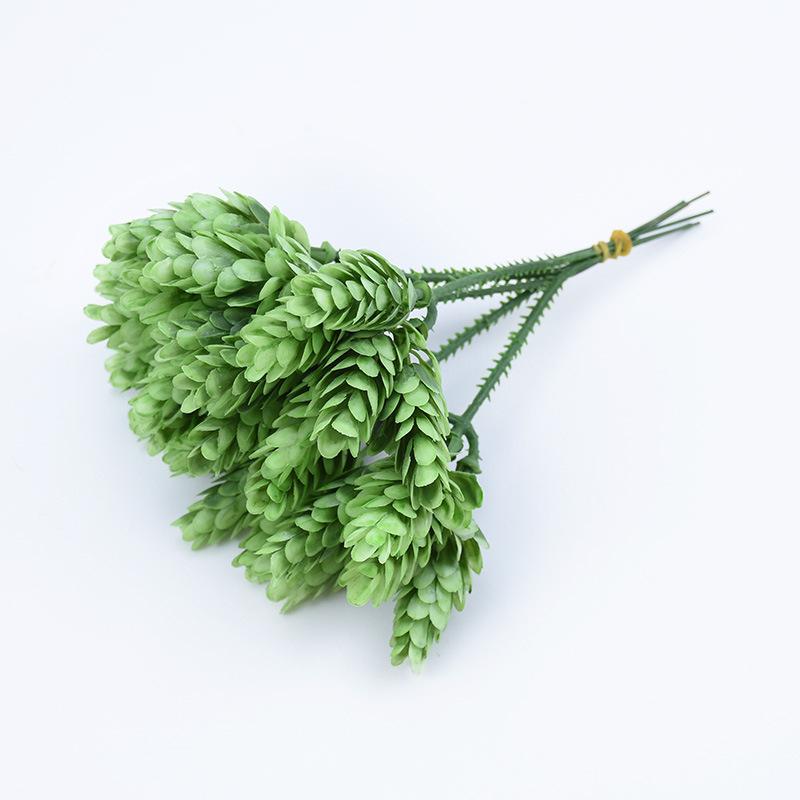 Plastikgriff Bouquet Blumen Ananasgras Simulation Kunstblumen Designer DIY Blumenarrangement Grün Wanddekoration Blumen Shooting Requisite