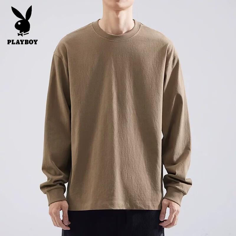 Playboy Heavyweight Cotton Crewneck Long Sleeve T-Shirt